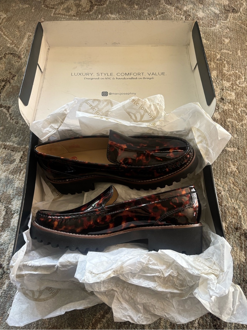 Women’s Tortoiseshell Penny Loafers - Brown/Black